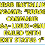 error code: command 'x86_64-Linux-gnu-gcc' failed with exit status 1