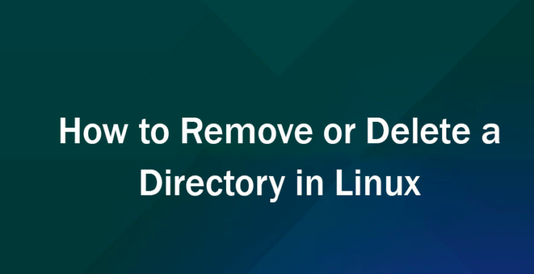 how to remove a directory in linux
