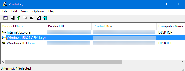 Recover Keys from a Working Computer