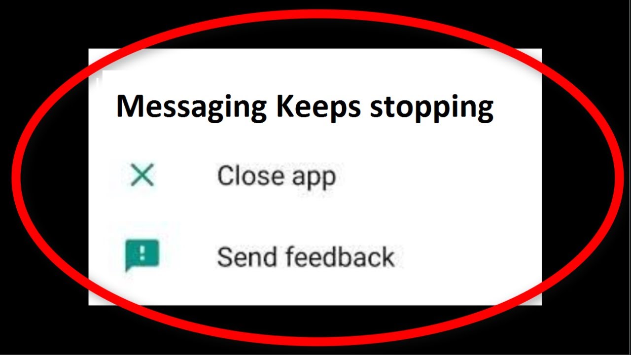 message keeps stopping close app