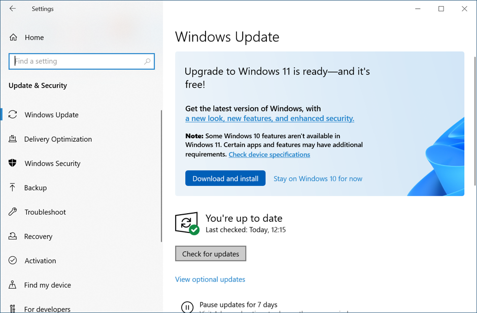 Install Windows Updates