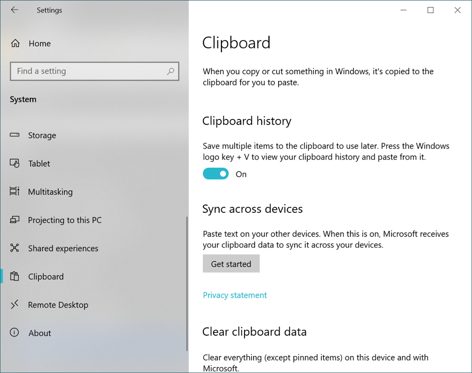 Use Clipboard History