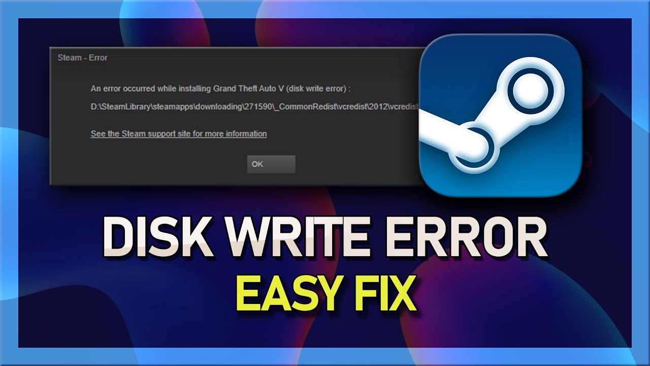 Disk Write Error Steam